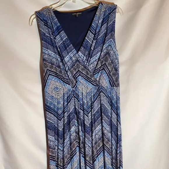 Mario Serrani Dresses | Mario Serrani Blue Maxi Dress | Color: Blue | Size: L | Nighttimenilu's Closet